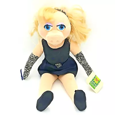 Kermit Collection 1998 Applause - Miss Piggy - Plush Muppet Black Dress Leopard • $18.07