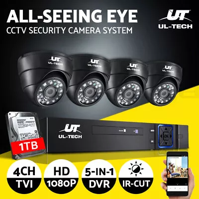 UL-tech CCTV Security Home Camera System DVR 1080P Day Night 2MP IP Cameras 1TB • $212.95