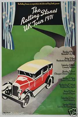£6 • Buy THE ROLLING STONES Concert Window Poster - UK Tour 1971 - Reprint