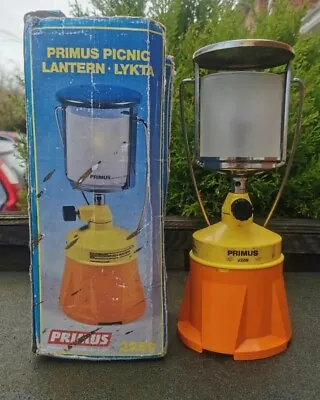 Primus Picnic 2289 Gas Lamp In Orange Made In Sweden  • £38