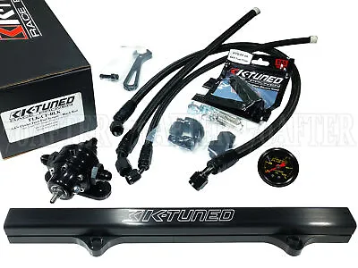 K-Tuned Fuel Rail+Line+Filter+Pressure Regulator+Gauge For K20 K24 K-Swap • $559.88