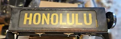 RARE C1960 HAWAII OAHU BUS BOX ROLL SIGN VINTAGE RARE (ELECTRIC MAYBE BACKLIT?) • $1750