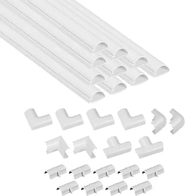 Mini Trunking Kit 4M Self Adhesive Wire Hider Cable Management Tidy Solution • £22.97