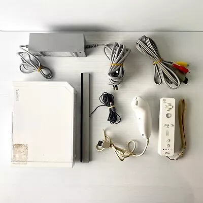 Nintendo Wii Console + All Cables & Controller - Tested & Working - Free Postage • $59.88