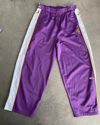 VNTG Zipway Purple Los Angles Lakers Side Zip Warm Up Pants Men's Sz XL • $95