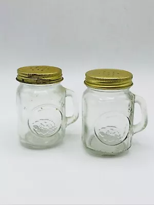 Vintage Mason Jar Mug Salt And Pepper Shaker Set Shakers • $8.28