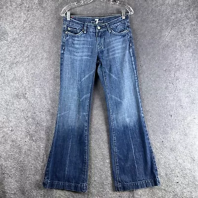 7 For All Mankind Jeans Womens 29 Dojo Flare Leg Denim  Blue Cotton Blend • $44