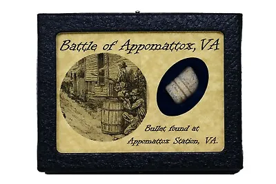 Civil War Bullet From The Battle Of Appomattox Virginia With Display Case & COA • $20.89