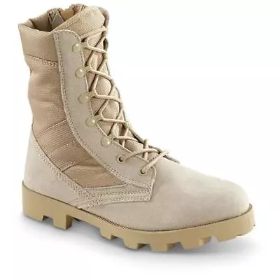 New Highly Breathable Mens Side Zip Jungle Boots Multiple Sizes Black Tan • $52.99