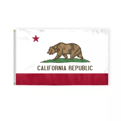 California State Flag Double Sided Reverse Printed 200D Nylon Brass Grommets • $183