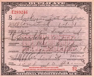 Old 1/1 Prohibition Whiskey Prescription Doctor Pharmacy Nurse Bar Sacramento CA • $34.94