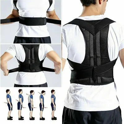 Adjustable Posture Corrector Low Back Support Shoulder Brace Belt For Man Women • $9.98