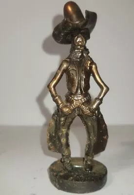 Vintage Metal Bowlegged Cowboy Figurine ~ Western Americana Humor • $9.95