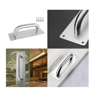 Stainless Steel Door Handle D Pull Door Handgrip Durable Doorknob Fire Sliding • £6.96