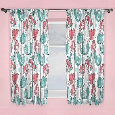 £16.95 • Buy Disney Princess Oceanic Little Mermaid Curtains, 54  And 72  Drop