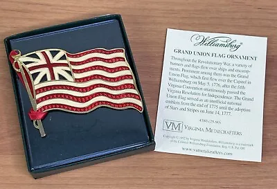 Virginia Metal Crafters 1992 Grand  Union Flag Ornament NOS • $11.62