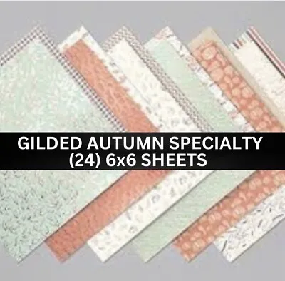 Stampin Up GILDED AUTUMN Specialty Designer Series Paper -(24) 6x6 Sheets • $13.87