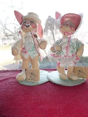 VINTAGE COLLECTIBLES ANNALEE EASTER DOLLS MR And MISSES 12'' HIGH. Tags Say 1984 • $39.95