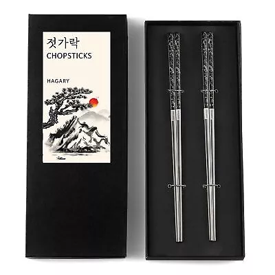 Mountain Black Chopsticks Metal Chopsticks Reusable Designed In Korea Japanes... • $18.95