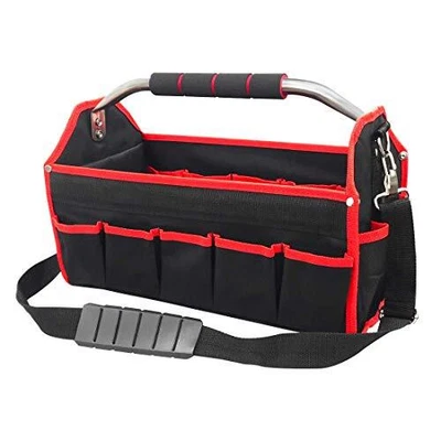 £39.99 • Buy 16 Pockets Wide Mouth Electrician Open Top Tool Tote Bag, 16 Inch One