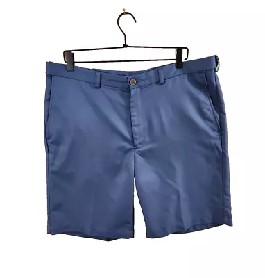 Men's Haggar Flat Front Shorts 38 X 9.5 Blue Modern Casual Lightweight • $5.99