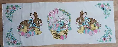 Vintage Wamsutta Hallmark Cards Easter Applique Sewing Panel Rabbits Eggs • $9