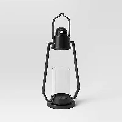 22  Aluminum Outdoor Lantern Candle Holder Black - Smith & Hawken • $30.99
