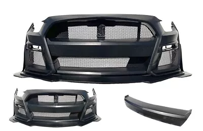 Fits 2015-2017 Ford Mustang GT500 Style Front Bumper Conversion W/ FRONT LIP NEW • $819.88