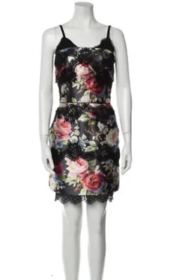 DOLCE & GABBANA Floral Roses -Print Bustier Mini Dress 38 US 2 • $275