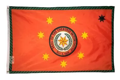 PringCor Cherokee Nation Flag 3x5ft Indoor Outdoor Flag Banner Seal Native • $13.99