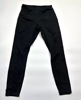 90 Degree By Reflex Spandex Black Crop Capri Yoga Pants Leggings Size XS Pockets • $18.99