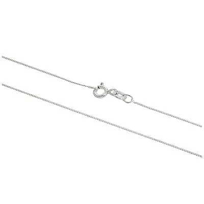 Sterling Silver Very Fine 0.5mm Diamond Cut Curb Chain 14 - 32 Inches • £6.75