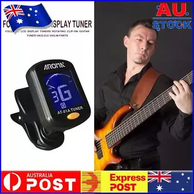 $10.99 • Buy AROMA Multifunction Acoustic Guitar Clip-on Tuner Ukulele Bass Violin Parts AU