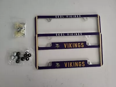 2 - Minnesota Vikings Skol Logo Metal NFL License Plate Frames  • $29.50