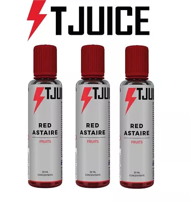 T-Juice Vape E-Liquid 20ml Concentrate Longfill Nicotine Free 0mg Red Astaire • £6.99