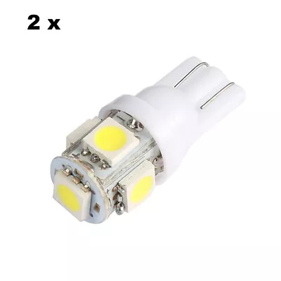 White T10 194 168 SMD 5050 LED Car Wedge Tail Side Parking Light Globe 12V • $3.99