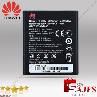 £6.95 • Buy Genuine HUAWEI HB5V1HV Battery For Ascend W1 Y300 T8833 U8833 Y500 Y900