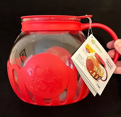 Ecolution Patented Micro Pop Microwave Popcorn Popper 3 QT Red NEW! • $16.99