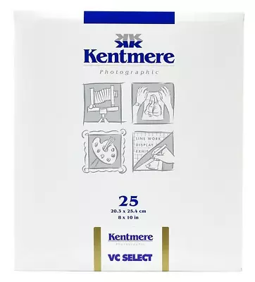 Kentmere VC Select Glossy 8x10  B&W Darkroom Paper 25 Sheets • £30.34