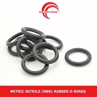 Metric Nitrile Rubber NBR O Ring Seals 10mm CrossSection 32mm-550mm ID - UK SUPP • £7.02