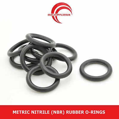 Metric Nitrile Rubber NBR O Ring Seals 1.8mm CrossSection 17.5mm-125mmID-UK SUPP • £10.83