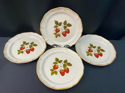 Mikasa  STRAWBERRY FESTIVAL  #EB 801 ~ Set Of 4 ~ Dinner Plates ~ 10 3/4  • $47.99