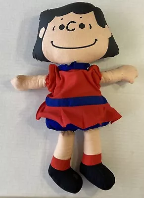 LUCY PLUSH DOLL Snoopy PEANUTS 8  Floppy Rag Doll CLOTH 1952 Ideal Corp VINTAGE • $19.29