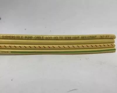 Over 100ft Of 10/3 Flat Yellow Submersible Cable With Ground Well Pump Wire 600V • $120