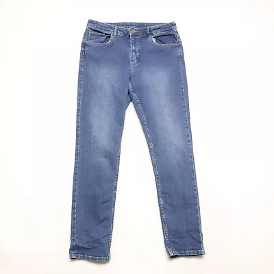 H&M &Denim Women's Size 32 Blue Ankle Skinny High Rise Medium Wash Stretch Jeans • $12.31