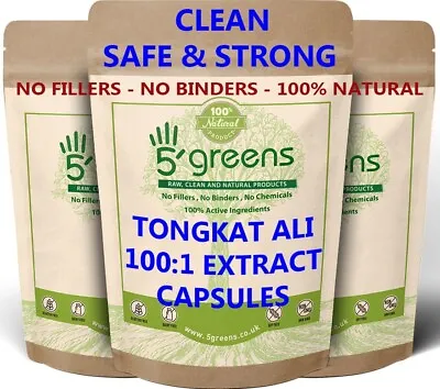 £9.99 • Buy Tongkat Capsules 500mg 100:1 Extract Genuine Clean Tongkat Vegan Best