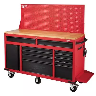 Milwaukee Tool Chest Work Bench Cabinet Pegboard Top 61in Rolling Garage Storag • $2165.14