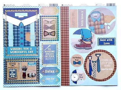 2 X A4 Kanban 'About A Boy' Men's Toppers - Foiled & Die-cut - Just 75p (203) • £1.50