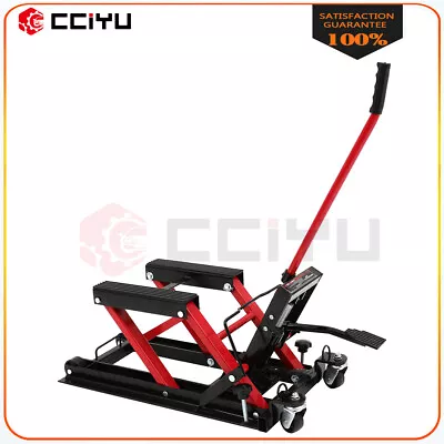 Hydraulic Motorcycle ATV Jack Lift Stand Quad Dirt Street Bike Hoist 1500 Lb New • $154.42