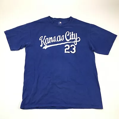 Kansas City Royals Shirt Size Medium M Blue White Short Sleeve MLB Baseball Tee • $15.02